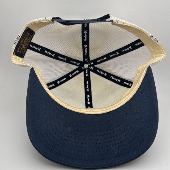 HURLEY Cap Hat Patched Striped Front Mesh Back Snapback Adj Yupoong Classics - Picture 4 of 5
